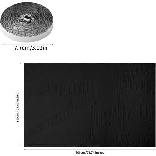Πλέγμα παραθύρων από fiberglass υψηλής ποιότητας, 2 συσκευασίες μαύρου ανταλλακτικού 2