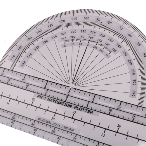 Y17A Plastic Flight Plotter Premier Fixed Plotter With Waccharts, Flight Planning Routes Tools For Pilots, For Students