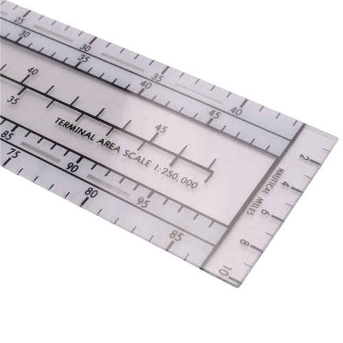 Y17A Plastic Flight Plotter Premier Fixed Plotter With Waccharts, Flight Planning Routes Tools For Pilots, For Students 2