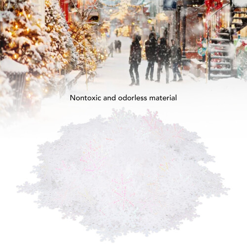 1000Pcs White 0.9in Snowflake Confetti for Multi Purpose Use 2