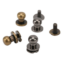 200pcs Copper Chicago Screws 0.3x0.2in for Leather Bags Cases Silver Black Bronze
