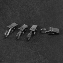 Y17A 150PCS Stainless Steel Clips Hooks Clip Rings Metal Curtain Clips For Photos, DIY Crafts