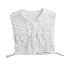 Womens Detachable Lace Cotton Dickey Collar Blouse Half Shirt False Co