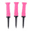 3 Pieces 83mm Long Elastic Rubber Cushion Top Plastic Golf Tees Random 1