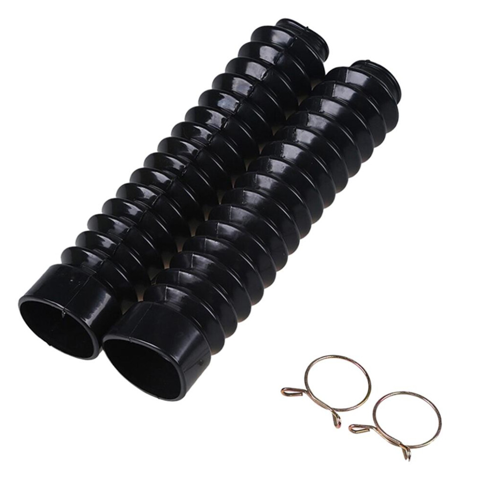 Motorcycle Rubber Front Fork Gaiters Dust Cover Boots 210X42x25mm Blac 6901423124226