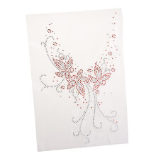 Iron on Rhinestone Floral Pattern Decorative Applique Patch For Clothe