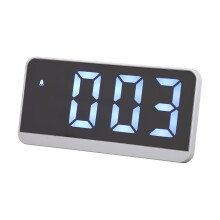 Digital Alarm Clock Voice Control Brightness LED Mirror Modern Desktop Clock