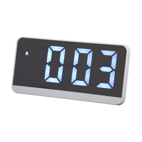 Digital Alarm Clock Voice Control Brightness LED Mirror Modern Desktop Clock