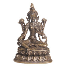 Antique Buddha Statue Buddhism Sculpture Collection for Cabinet Home S