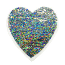 Heart Sequins Sewing Applique Reversible Embroidery Clothes Patches Ba