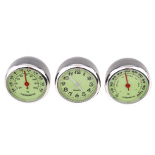 3 PCS/Set Car Thermometer Hygrometer Quartz Clock For Dashboard Orname