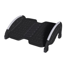 Black Under Desk Footrest Shaking Static Dual Use with Massage Surface