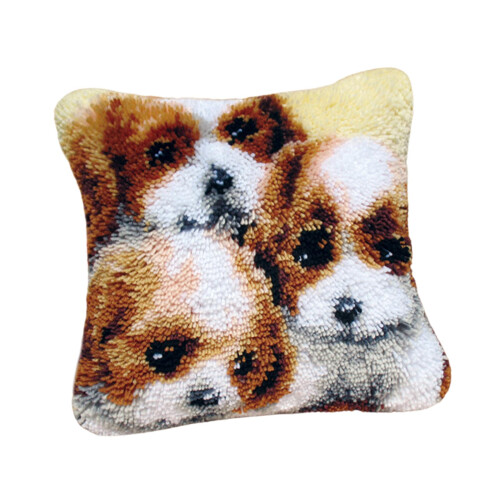 Lovely Pillow Case Latch Hook Kits Needlework Throw Pillow Cover Needl