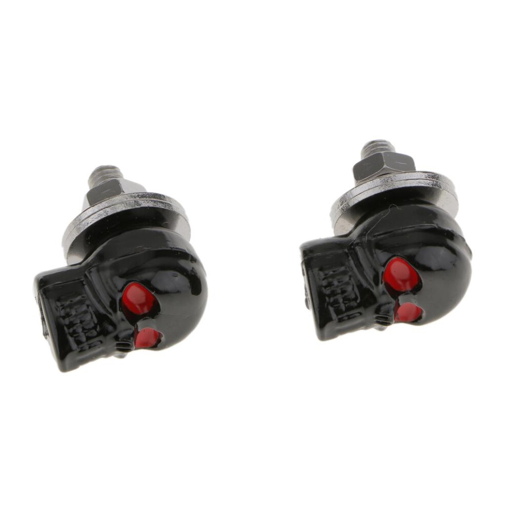 Pair Motorcycle Skull License Plate Frame Bolts Screw Fastener Tools B 6901423129658