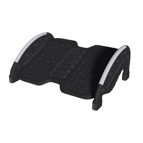 Black Under Desk Footrest Shaking Static Dual Use with Massage Surface 2