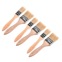6pcs Natural Bristle Pastry Brushes Hardwood Handle Heat-resistant BBQ