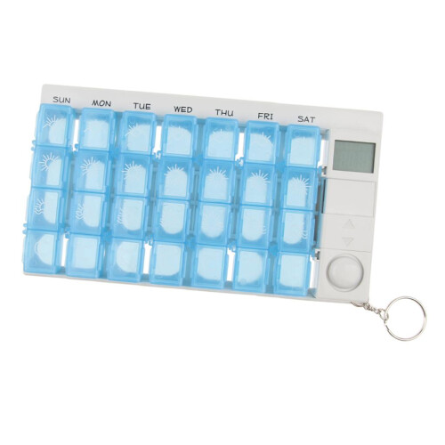 28 Grids Electronic Pill Storage Box 7 Day Weekly Medicine Container C 1