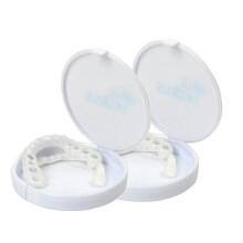 2 Set Perfect Smile Teeth Veneers False Tooth Covers White Upper & Low