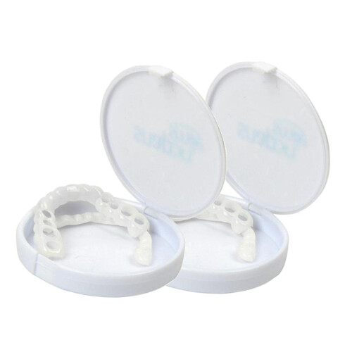 2 Set Perfect Smile Teeth Veneers False Tooth Covers White Upper & Low 1