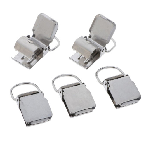 5pcs Pacifier Suspender Holder Clip Strap Clips DIY Sewing Craft 25mm 1
