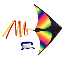 Giant Delta Kite Fly Kite Windsock Triangle Kite Colorful for Toy Teen