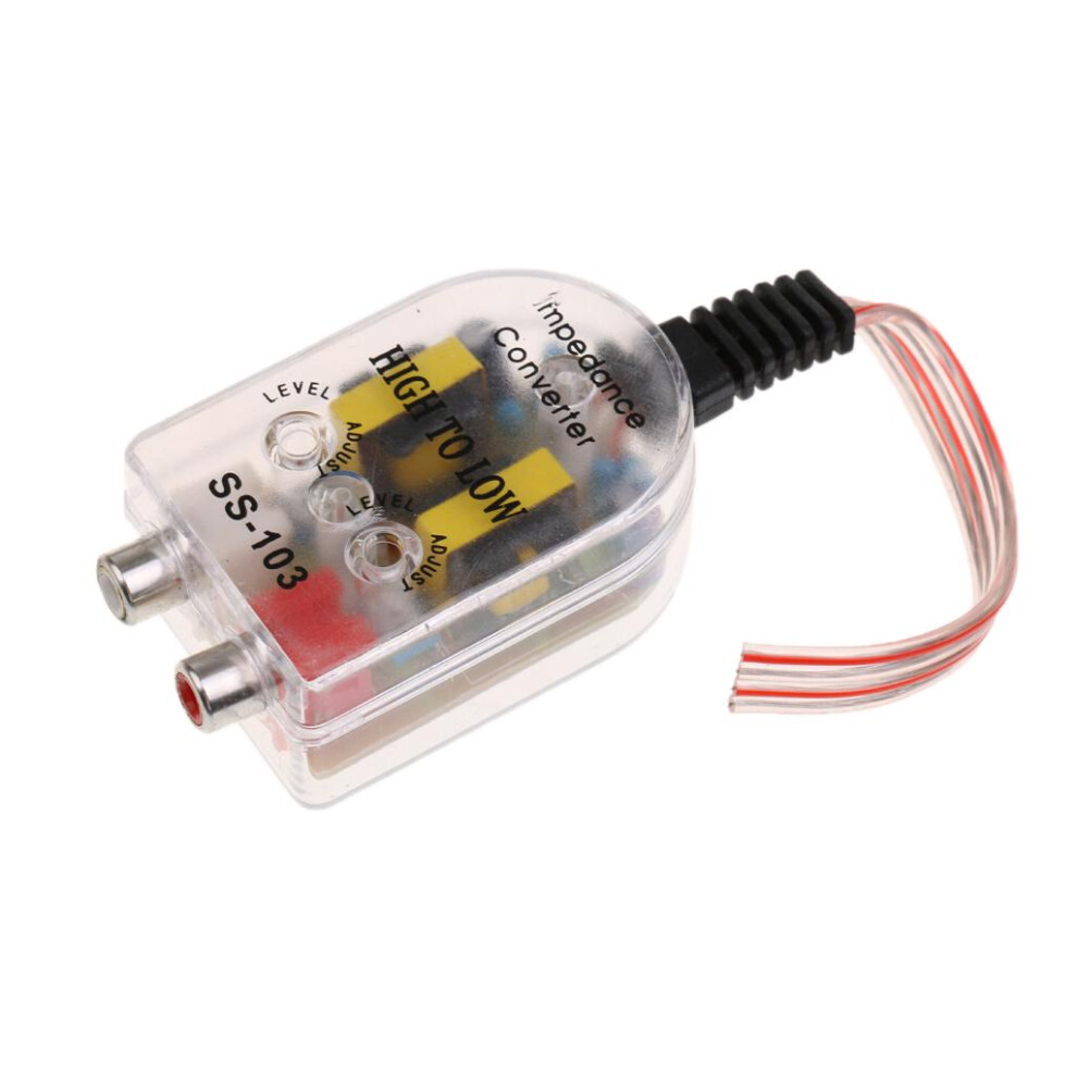 2-Channel Car High To Low Impedance Converter Adapter Speaker 6901423128880