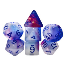 7Pack Multi Sided Dice Set Glow in Dark for Roleplaying Roll Playing G