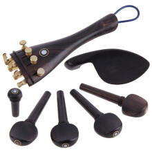 Chinrest Tailpiece Fine Tuner Tuning Peg Tailgut Endpin Kit for 4/4 Vi