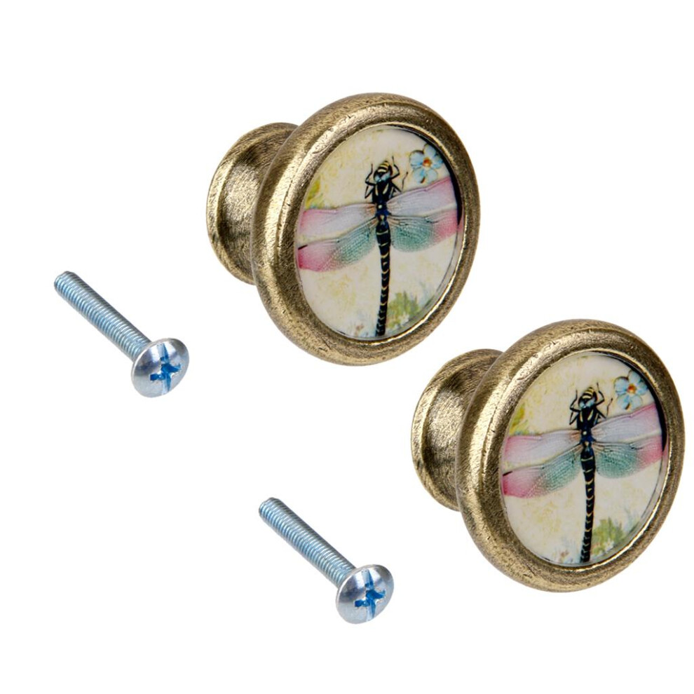 2X Vintage Cabinet Door Drawer Bin Handle Pull Knob Hardware 6901423136045