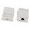 2 x Cat5e Single Port Surface Mount Outlet Box  Face Plate Backbox Com 1