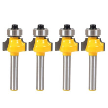 4 Pieces 1/4" Shank 1/8" Radius Round Over Router Bit Woodworking Cutt