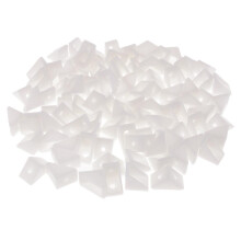 100Pc White L Shape Corner Braces Joint Brackets Furniture Corner Prot