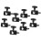 8Pack 5/8 Inch (16mm) Receiver with 1/4 Inches-20 Thread Rapid Adapter 1