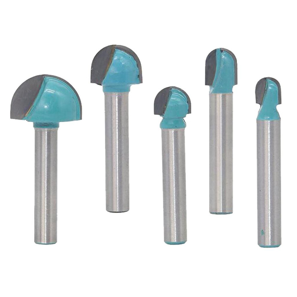 5Pcs Round Nose Cove Core Box Router Bit Cutter For Woodworking 6901423137660