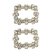 1Pair Rhinestones Shoes Buckle Shoe Charms Lady Fashion Crystal Shoe C