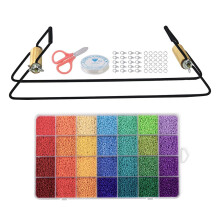 Bead Loom Kit Charms 28 Colors Beads Thread for Jewelry Making DIY Bra