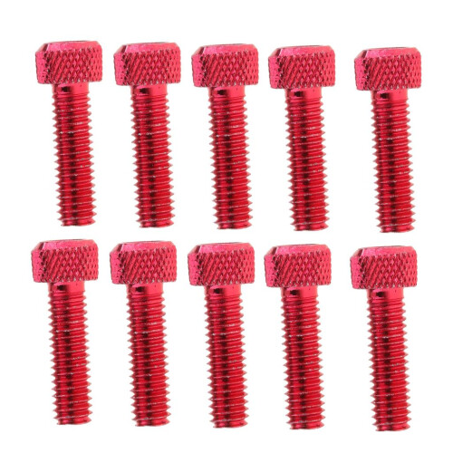 10pcs M6x20mm Aluminum Hex Socket Cap Screws Head Key Bolt Red 2