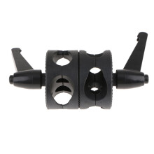Dual Boom Arm Grip Clamp Light Stand Bracket Adapter 16mm 22mm 26mm 29