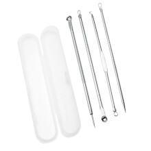 4 Piece Blackhead Acne Comedone Blemish Extractor Remover Stainless To