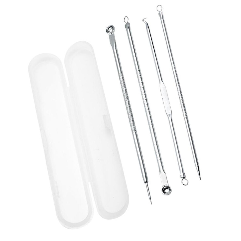 4 Piece Blackhead Acne Comedone Blemish Extractor Remover Stainless To