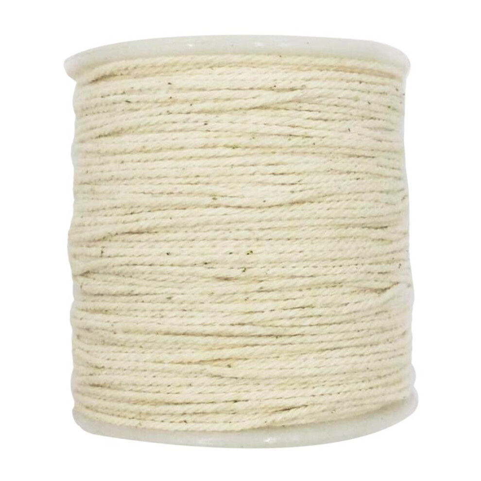 100 Meters 1Mm Rustic Cotton Rope Braided Twisted Cord Twine Craft Raw 6901423148598