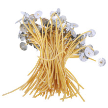 100pcs 20cm Beeswax Pre Waxed Wicks for Candle Making with Sustainers