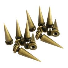 10pcs Copper Cone Screwback Stud Leather Craft Spike Rivets Bronze