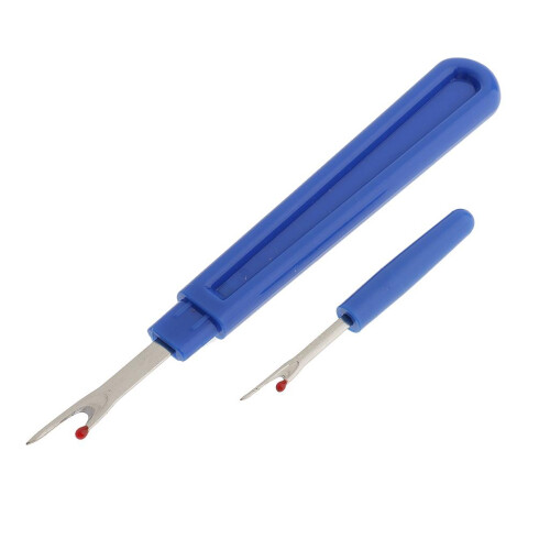 2pcs 3.3"/5.5" Blue Plastic Handle Sewing Stitch Thread Unpicker Seam