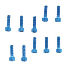 10pcs M6x20mm Aluminum Hex Socket Cap Screws Head Key Bolt Blue