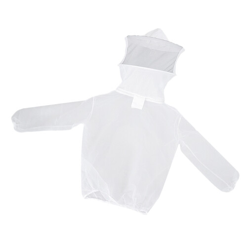 Beekeeper Beekeeping Jacket Veil Hat Suit Protective Dress White