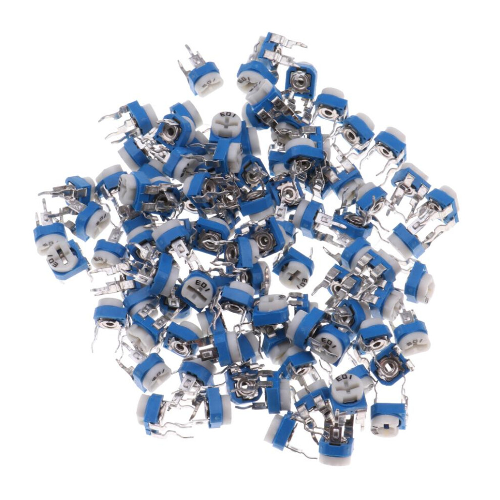 100Pcs Rm065 10K 103 Value Carbon Film Horizontal Trimpot Potentiomete 6901423146020