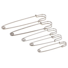 3pcs Heavy Duty Stainless Steel Safety Pins for Blankets Skirts Silver