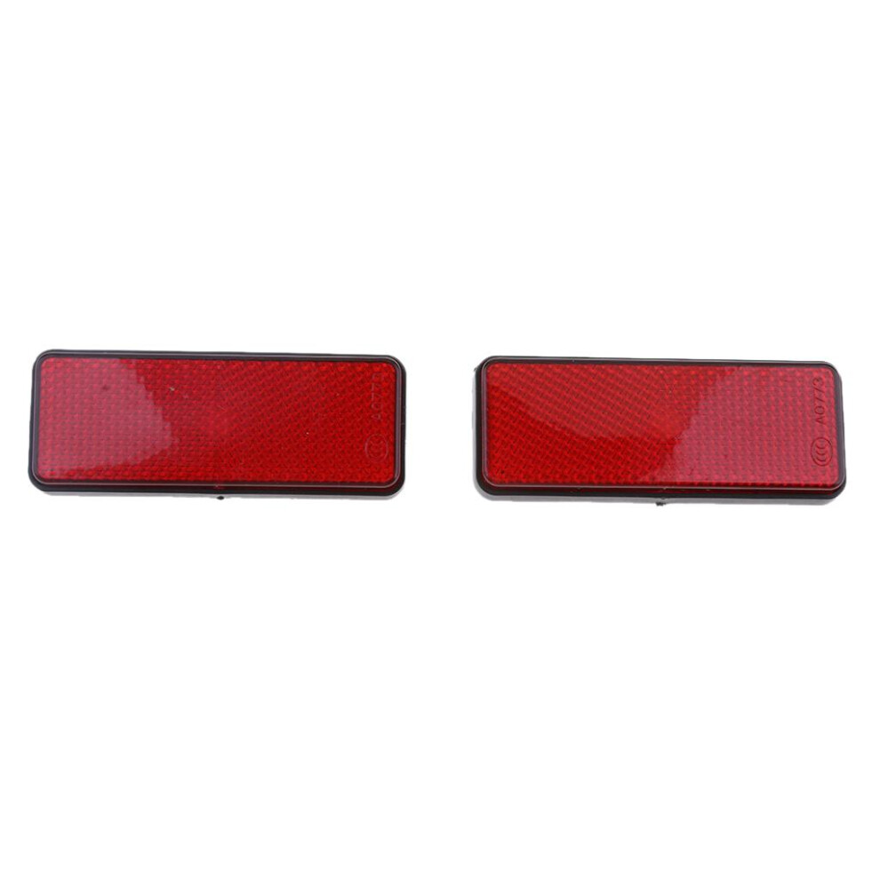 Rectangle Reflectors Universal For Motorcycle Atv Dirt Bike Scoote Red 6901423139053