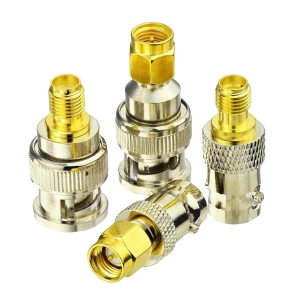 4Pcs/Set Sma To Bnc Kits Rf Coaxial Adapter Male Female Coax Connector 6901423150591